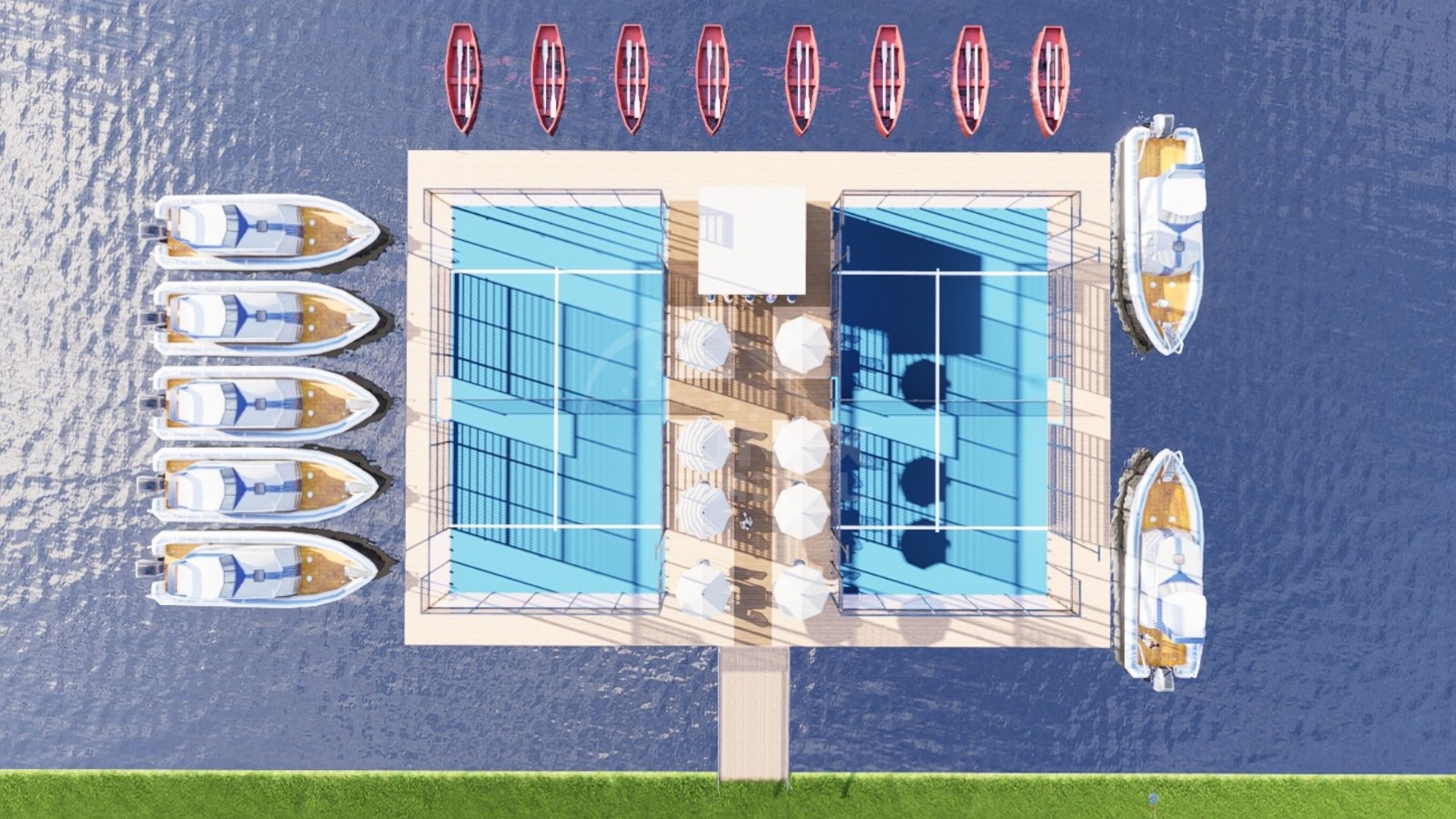 Floating Padel Court Panoramic Picture